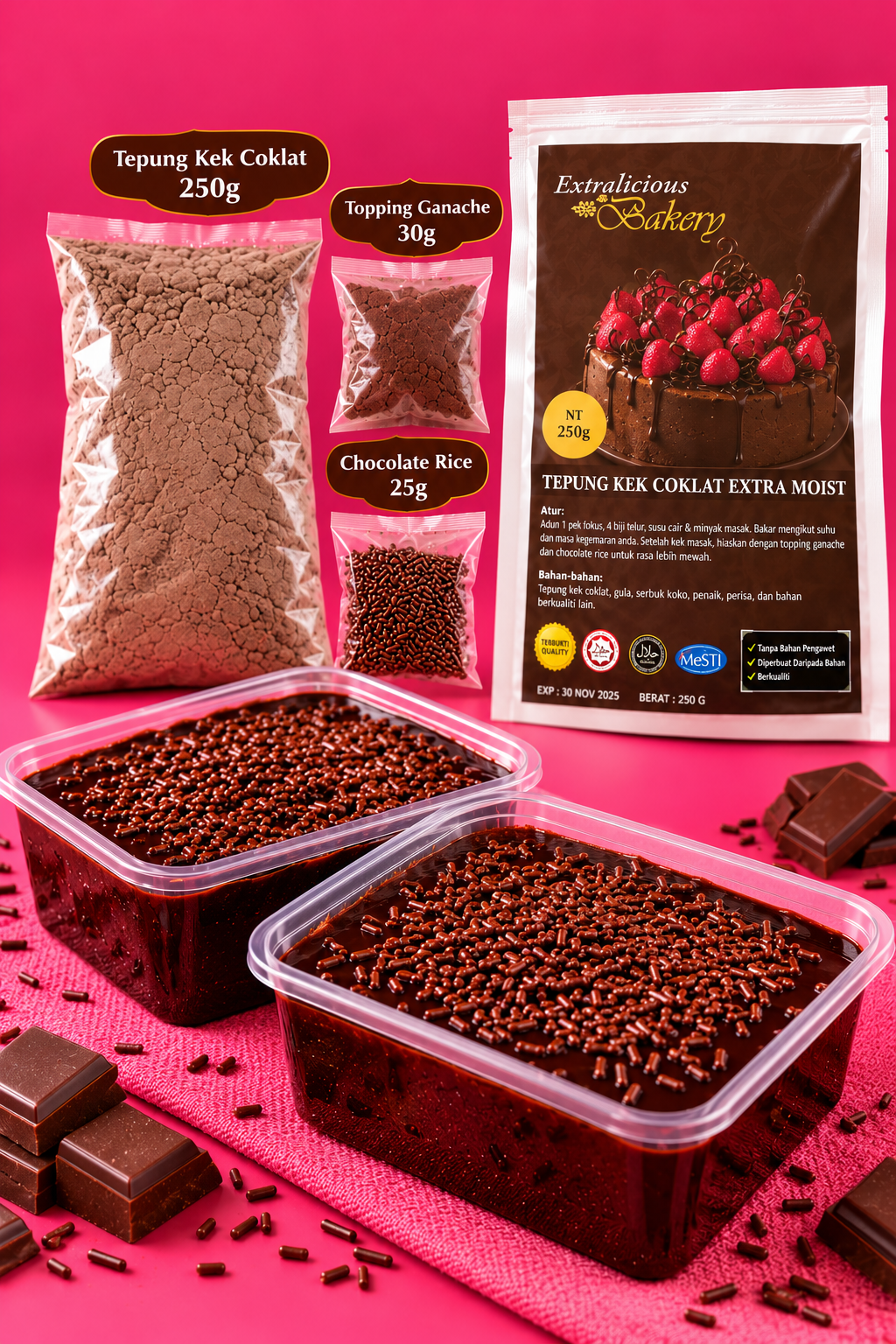 Extralicious Tepung Kek Coklat